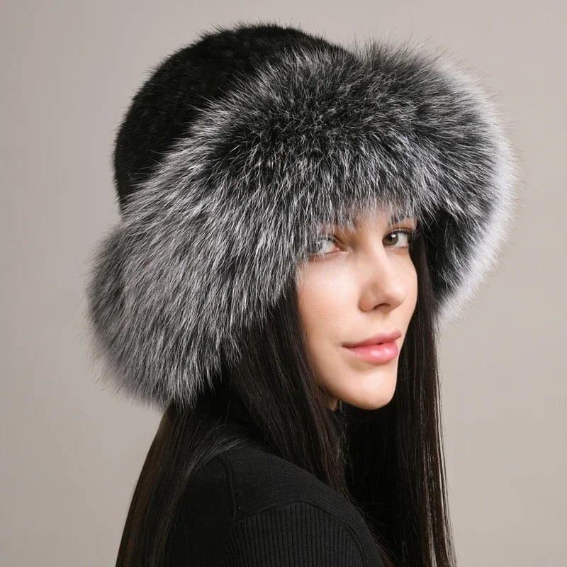 Chapeau d'Hiver en Fausse Fourrure pour Femmes