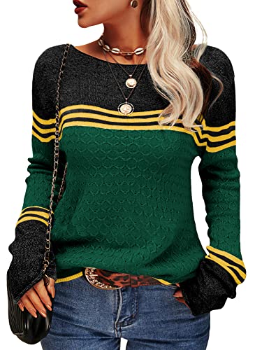 Pull Ajusté Élégant Rayé pour Femmes