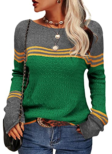 Pull Ajusté Élégant Rayé pour Femmes