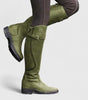 Bottes Cavalières Hautes en Simili Cuir pour Femme