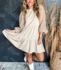 Robe A-ligne à Manches Bouffantes pour Femmes