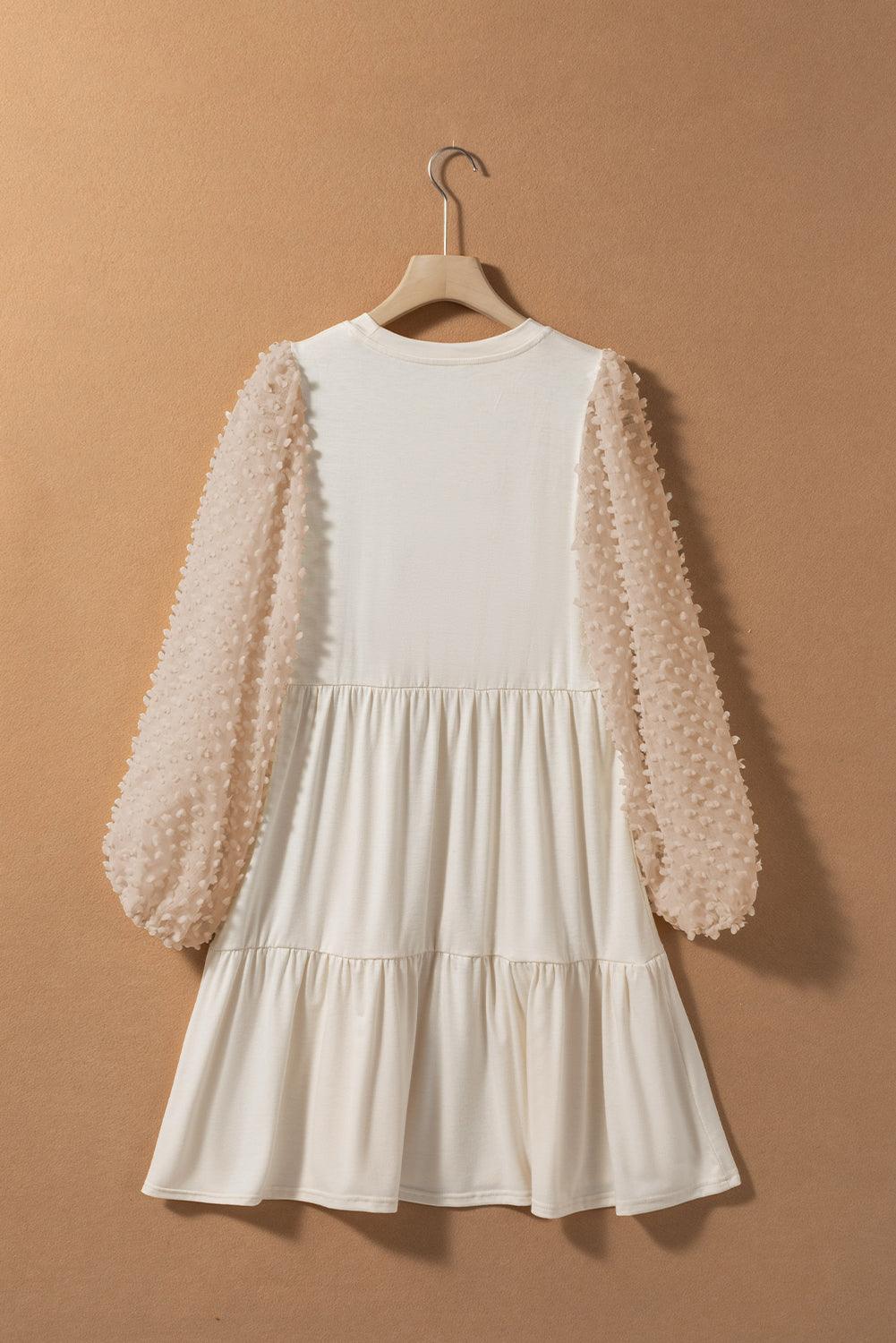 Robe A-ligne à Manches Bouffantes pour Femmes