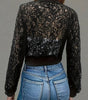 Veste bomber courte en dentelle pour Femmes - Emilia Lane