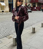 Veste courte en cuir synthétique pour Femme - Emilia Lane