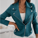 Veste Courte Perfecto en Suédine pour Femme - Emilia Lane