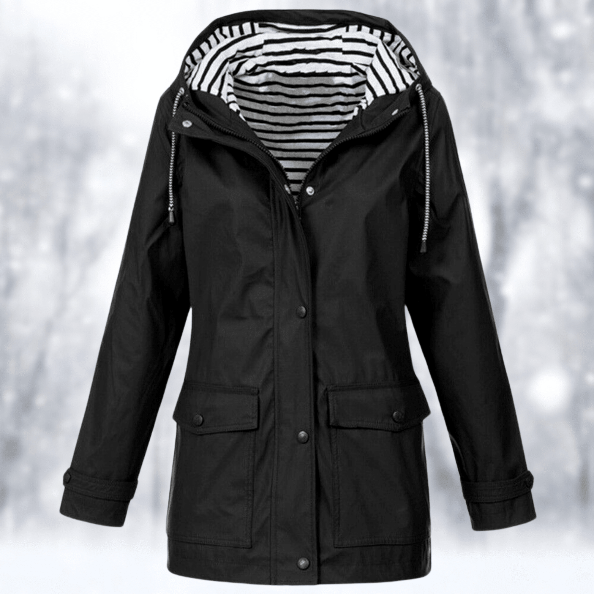 Veste de Pluie Courte à Capuche pour Femme - Emilia Lane