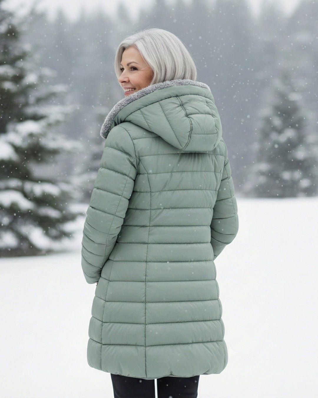 Veste d'hiver matelassée avec capuche pour femmes - Emilia Lane
