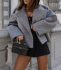 Veste droite en laine pour femmes - Emilia Lane