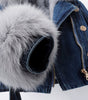 Veste en Denim à Col en Fausse Fourrure pour Femmes - Emilia Lane