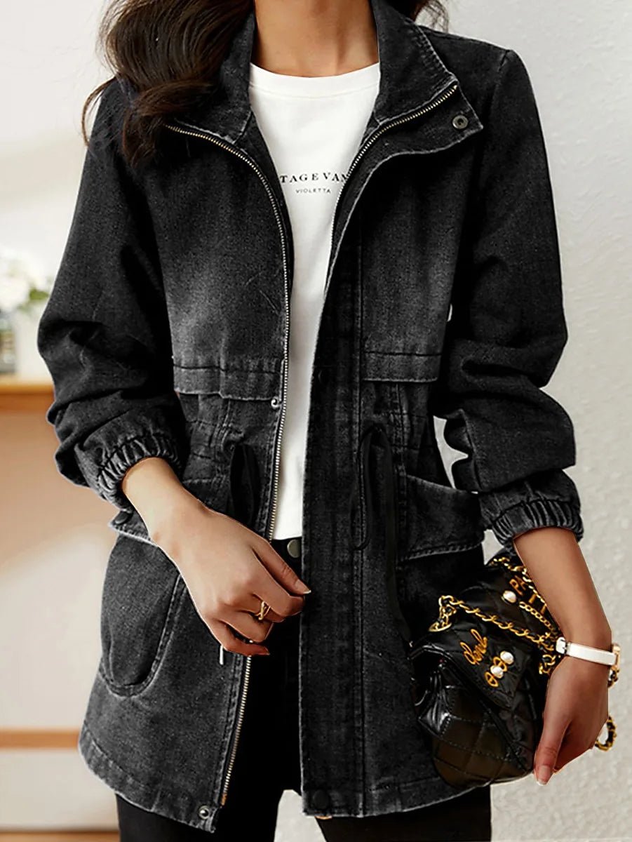 Veste en denim soulignant la taille pour femmes - Emilia Lane