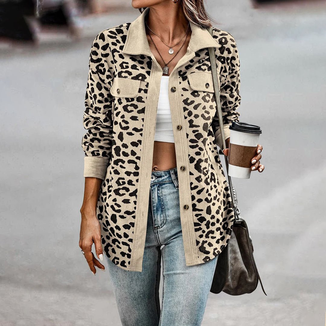 Veste Longue Imprimée Léopard pour Femmes - Emilia Lane