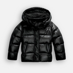 Doudoune Oversize Matelassée Brillante à Capuche pour Femme