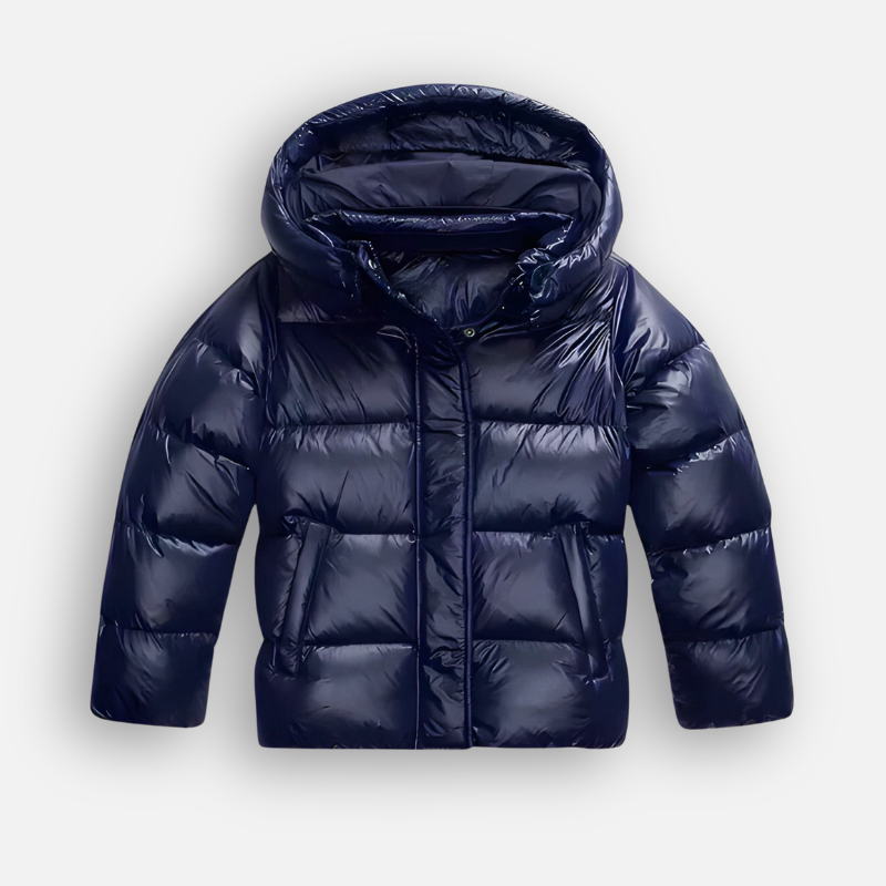 Doudoune Oversize Matelassée Brillante à Capuche pour Femme