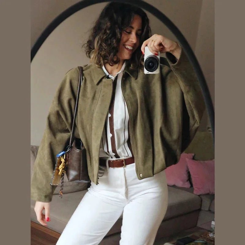 Veste Oversize en Suédine pour Femme - Emilia Lane