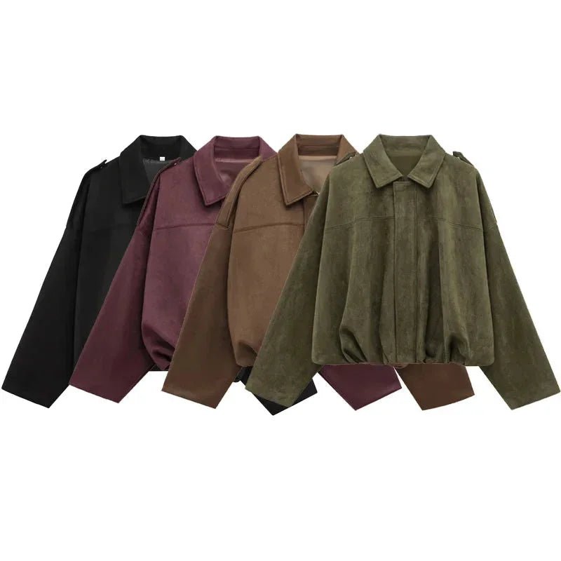 Veste Oversize en Suédine pour Femme - Emilia Lane