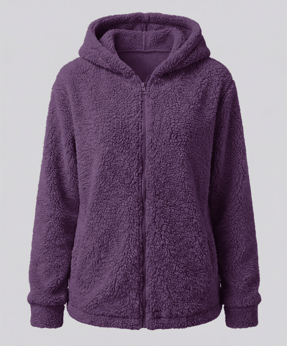 Veste Polaire Teddy à Capuche pour Femme - Emilia Lane