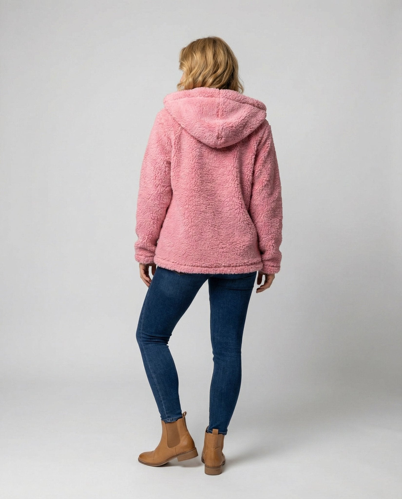 Veste Polaire Teddy à Capuche pour Femme - Emilia Lane
