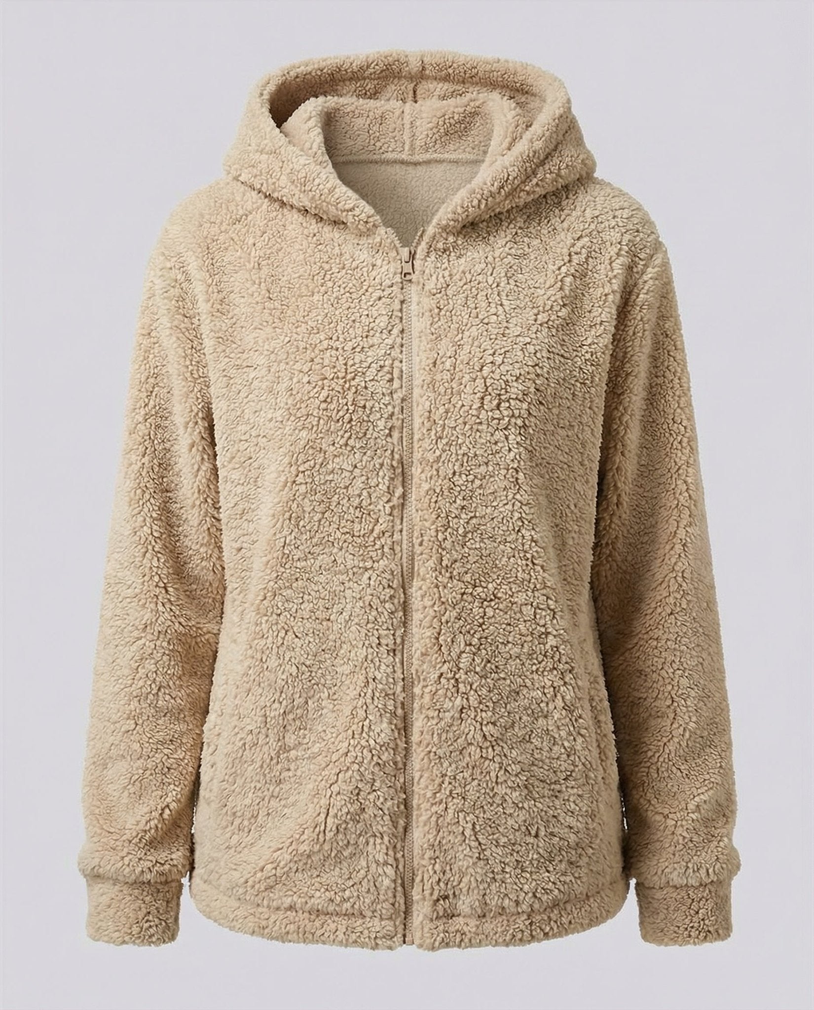 Veste Polaire Teddy à Capuche pour Femme - Emilia Lane