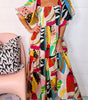 Robe Maxi Boho à Encolure Carrée pour Femmes