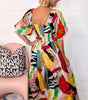 Robe Maxi Boho à Encolure Carrée pour Femmes