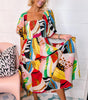 Robe Maxi Boho à Encolure Carrée pour Femmes