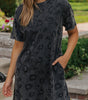 Robe T-Shirt Vintage Imprimé Léopard pour Femmes