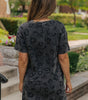 Robe T-Shirt Vintage Imprimé Léopard pour Femmes