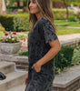 Robe T-Shirt Vintage Imprimé Léopard pour Femmes