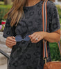 Robe T-Shirt Vintage Imprimé Léopard pour Femmes