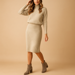 Robe Midi Élégante pour Hiver pour Femmes