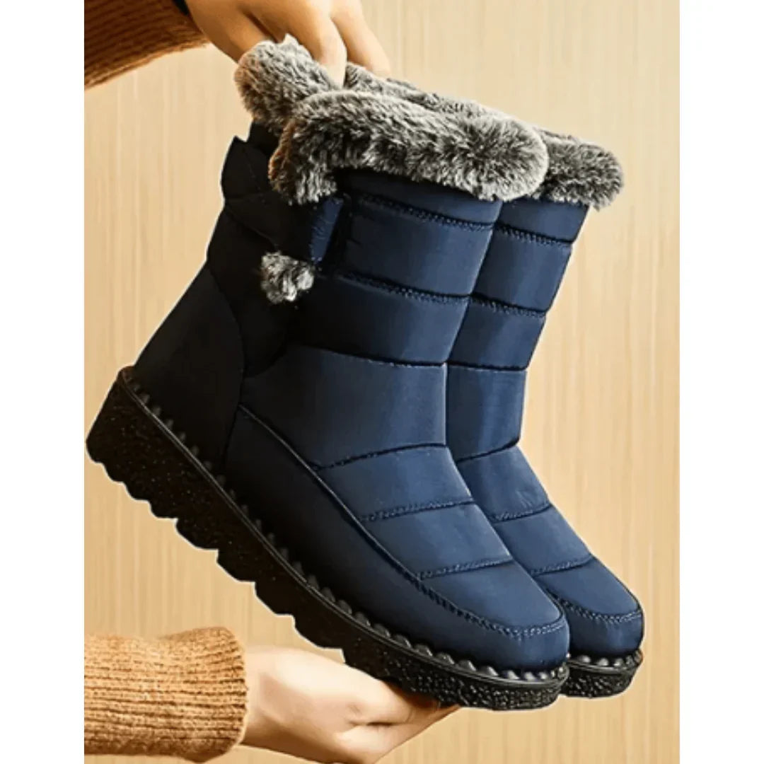 Botte Mi-Mollet en Fourrure pour Femme