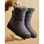 Botte Mi-Mollet en Fourrure pour Femme