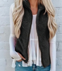 Gilet Sans Manches Zippé en Polaire pour Femme