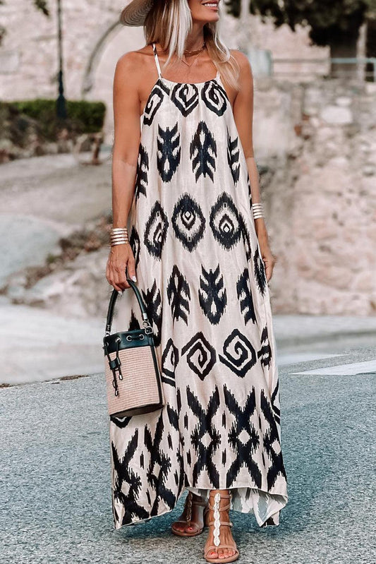 Robe d'Été Imprimée Aztèque pour Femmes