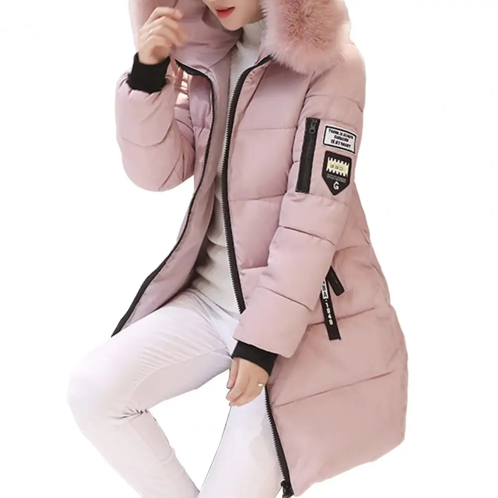 Elegant Long Coat with Hood in Faux Fur for Women