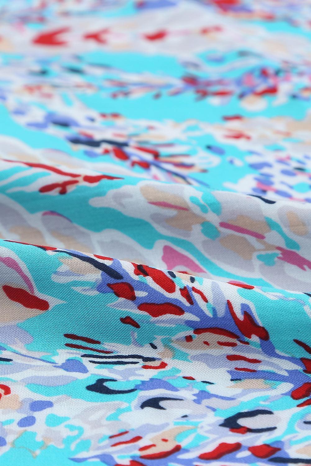 Robe Portefeuille Décolleté en V Imprimé Floral pour Femmes