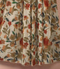Robe Maxi Superposée en Imprimé Lotus Sauvage