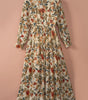 Robe Maxi Superposée en Imprimé Lotus Sauvage
