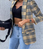 Blazer Ajusté à Manches Longues pour Femmes