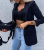 Blazer Ajusté à Manches Longues pour Femmes