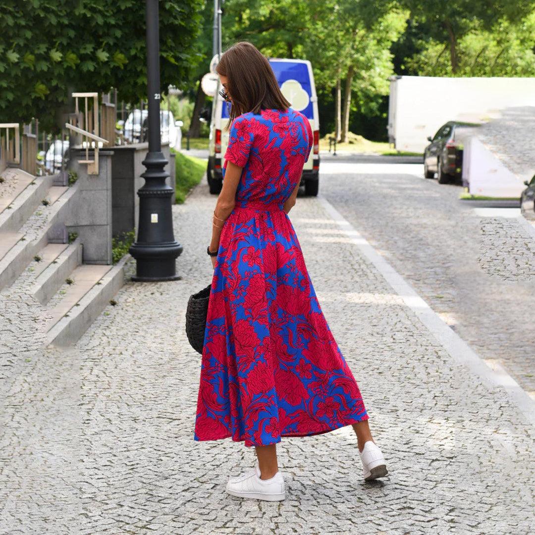 Robe d'Été Imprimée Floral pour Femmes