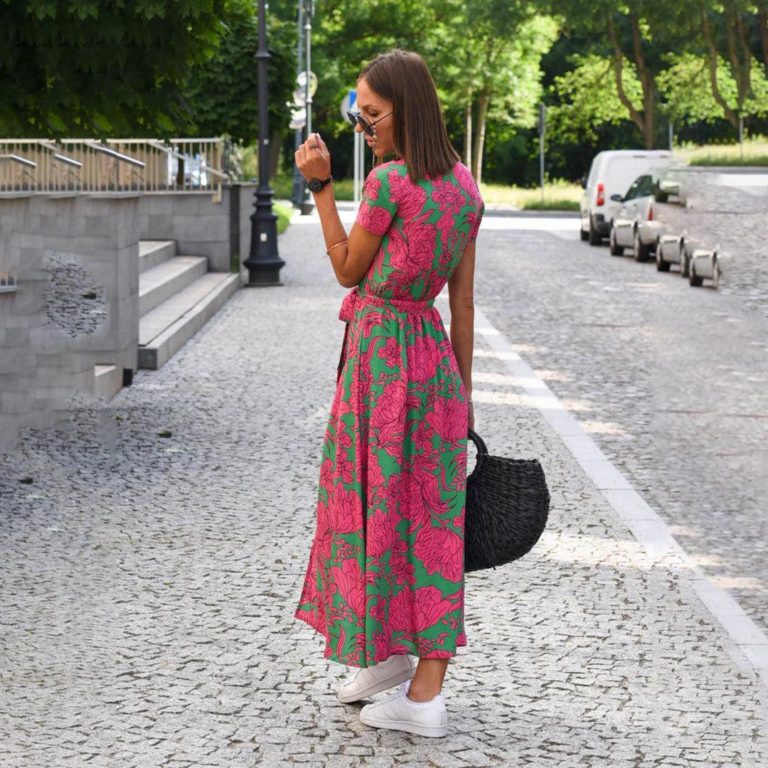 Robe d'Été Imprimée Floral pour Femmes