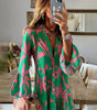 Robe d'Été à Motif Tropical pour Femmes