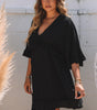 Robe Mini Babydoll Noire pour Femmes