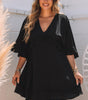 Robe Mini Babydoll Noire pour Femmes