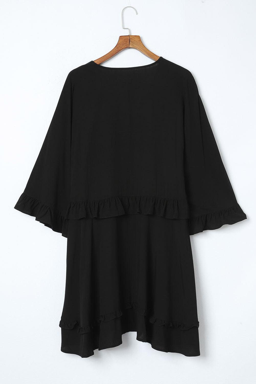 Robe Mini Babydoll Noire pour Femmes