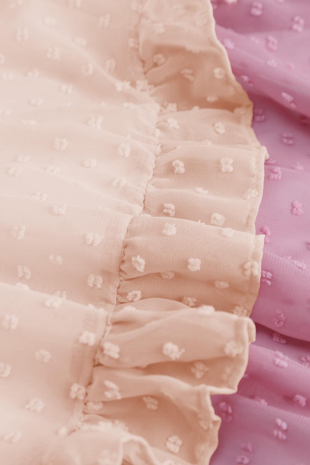 Robe Mini Volante à Pois Suisses pour Femmes