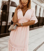 Robe Maxi à Pois Suisses et Dentelle pour Femmes